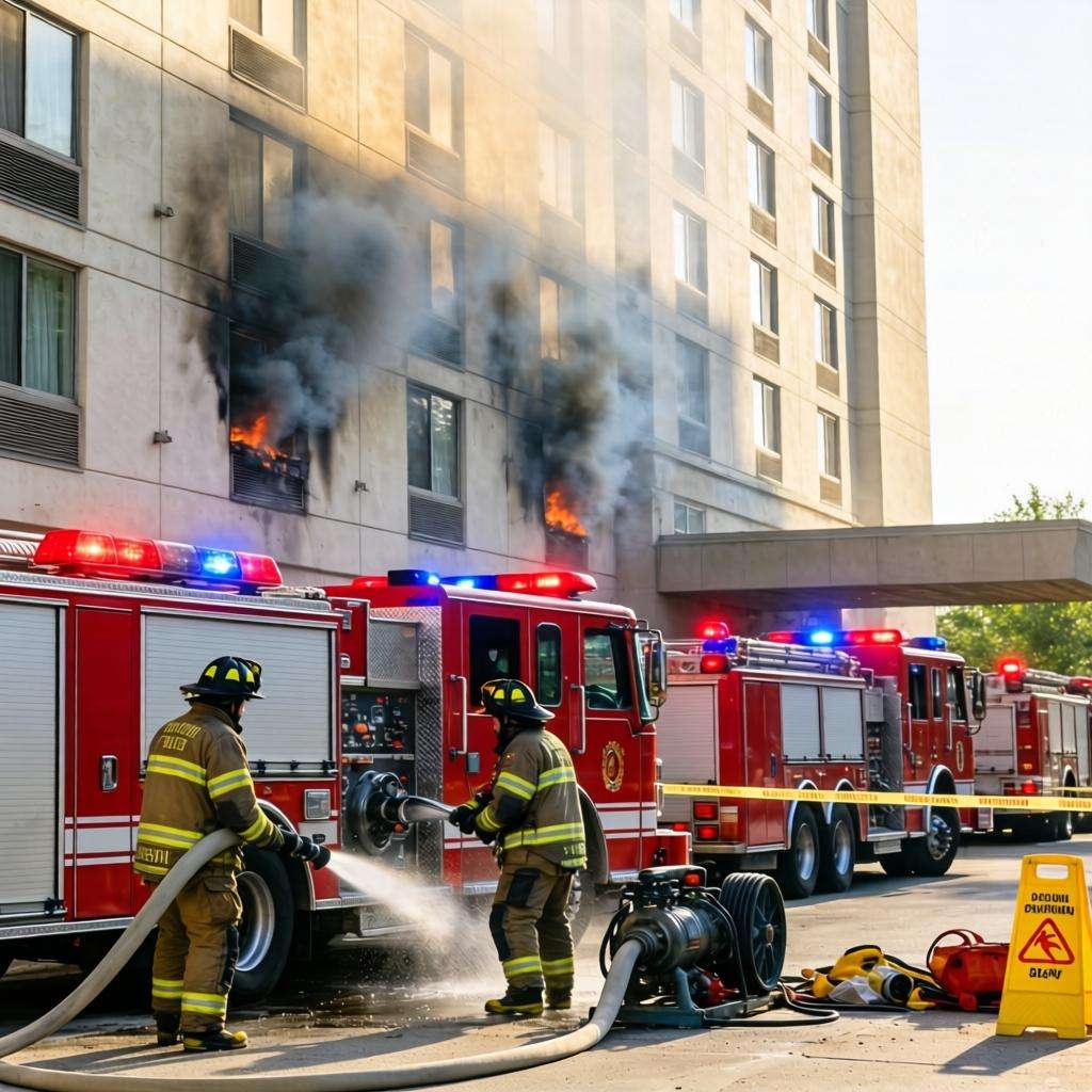 重庆喜来登大酒店冒烟 消防通报无人员伤亡及建筑安全分析第一张图