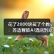 花了2800块买了个教训：苏适智旅AI酒店到底能不能信？（图1）