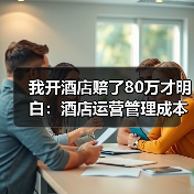 我开酒店赔了80万才明白：酒店运营管理成本到底该怎么省（图3）