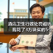 酒店卫生行政处罚避坑：我花了3万块买的5个教训（图1）