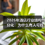 2026年酒店行业结构性分化：为什么有人亏钱有人排队？